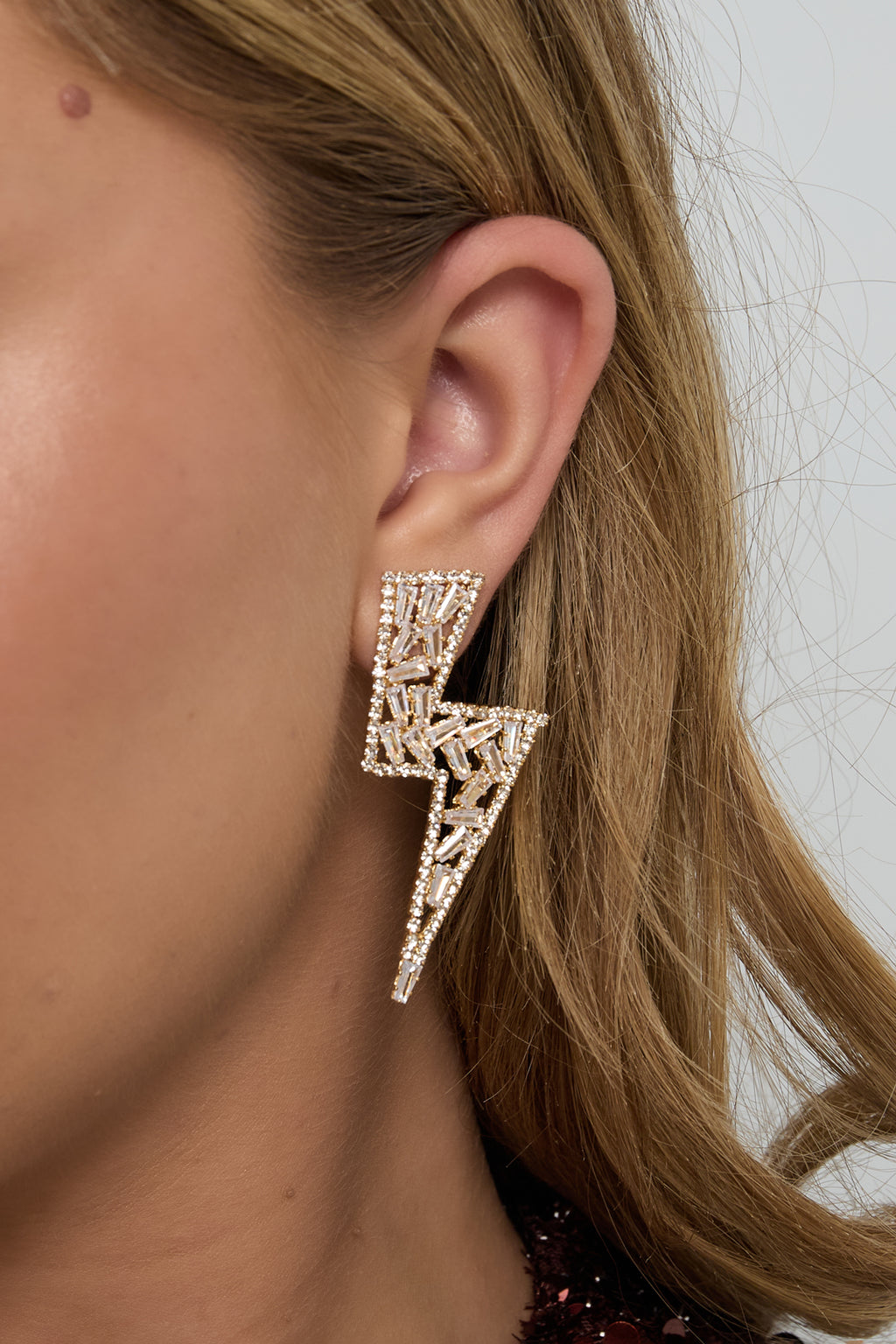 Copper Stud Earrings Geometric Elegant Christmas Luxurious Series Women's jewelry