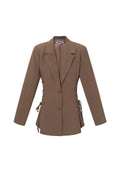 Woven Polyester Fiber Women's Suit Set Elegant Tie-up