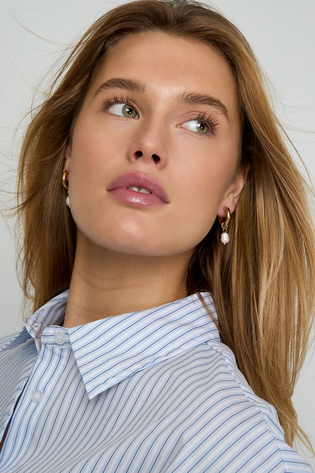stainless steel earrings pearls simple