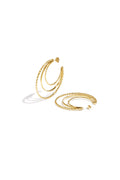 Layered triple hoop earrings