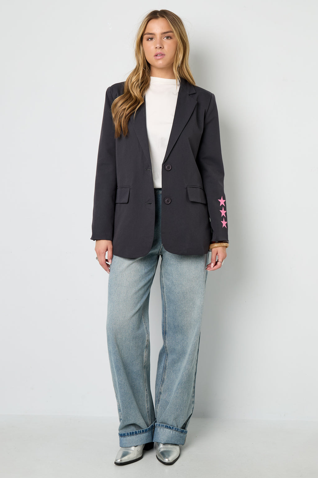 Woven Polyester Fiber Women's Suit Set Casual Letters Design
