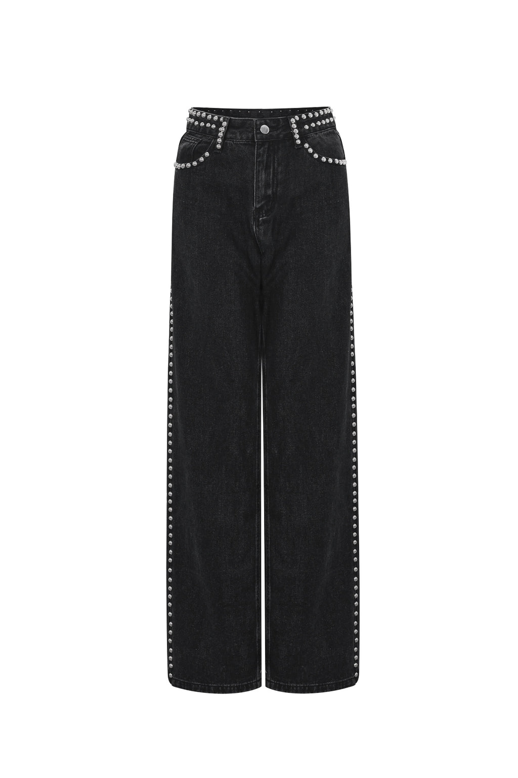 Woven Cotton Women's Straight Leg Pants Street Solid Color